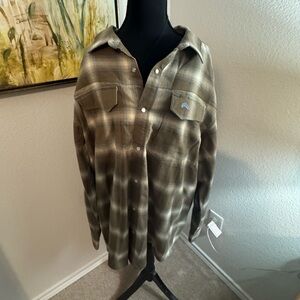 NWT Simms 2XL Gallatin Flannel Shirt Button Down Green Striped Fishing Plaid New